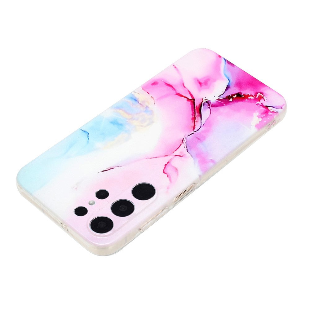 For Samsung Galaxy S24 Ultra Case Marble Effect Pattern Design TPU Phone Cover