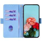 Läderfodral för Huawei P60 / P60 Pro med axelrem, plånboksfodral, fällbart mobilfodral