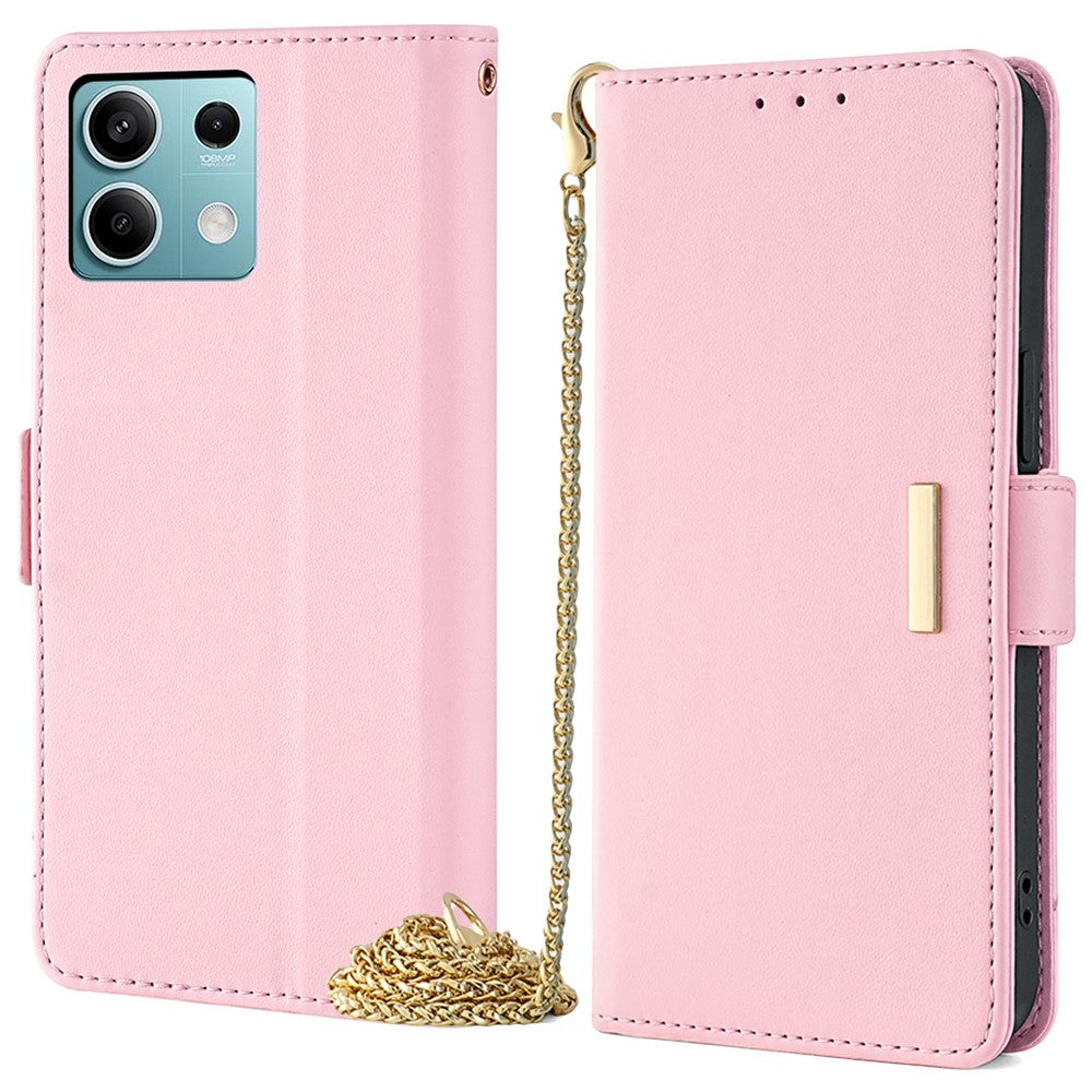 For Xiaomi Redmi Note 13 4G Crossbody Lanyard Case PU Leather RFID Blocking Flip Phone Cover