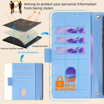 For Oppo Find X7 Ultra Case RFID Blocking PU Leather Card Holder Slots Stand Phone Cover