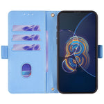 For Asus Zenfone 8 Flip ZS672KS Case RFID Blocking Wallet Phone Leather Cover with 2 Straps