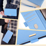 For Asus Zenfone 8 Flip ZS672KS Case RFID Blocking Wallet Phone Leather Cover with 2 Straps