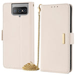 For Asus Zenfone 8 Flip ZS672KS Case RFID Blocking Wallet Phone Leather Cover with 2 Straps