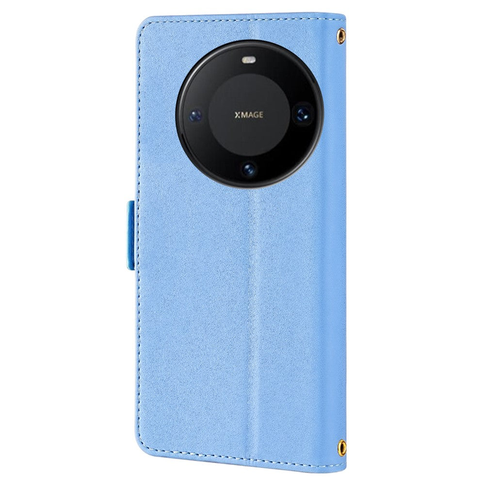 For Huawei Mate 60 Pro / Mate 60 Pro+ Case with Shoulder Strap RFID Blocking Leather Phone Cover