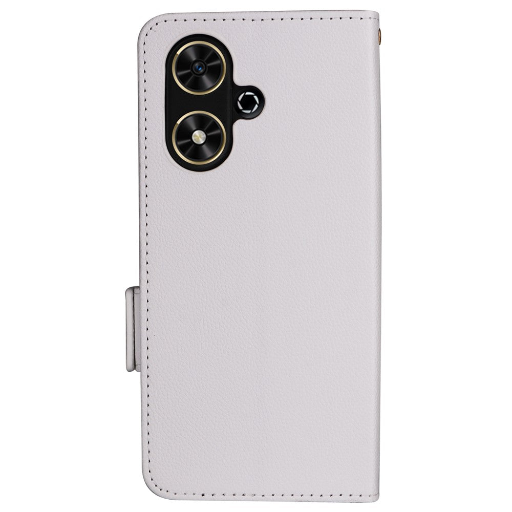 For Honor Play 50 / Play 50m Case with Wrist Strap Litchi Texture PU Leather Wallet Phone Cover