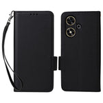 For Honor Play 50 / Play 50m Case with Wrist Strap Litchi Texture PU Leather Wallet Phone Cover