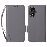 For Honor Play 50 / Play 50m Case with Wrist Strap Litchi Texture PU Leather Wallet Phone Cover