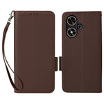 For Honor Play 50 / Play 50m Case with Wrist Strap Litchi Texture PU Leather Wallet Phone Cover