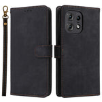 For Motorola Edge 50s Pro 5G / Edge 50 Pro 5G / Edge 50 5G Case RFID Blocking Leather Flip Magnetic Protect Phone Cover with Wrist Strap