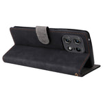 For Motorola Edge 50s Pro 5G / Edge 50 Pro 5G / Edge 50 5G Case RFID Blocking Leather Flip Magnetic Protect Phone Cover with Wrist Strap