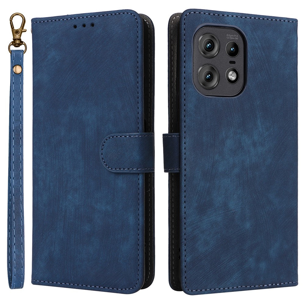 For Motorola Edge 50s Pro 5G / Edge 50 Pro 5G / Edge 50 5G Case RFID Blocking Leather Flip Magnetic Protect Phone Cover with Wrist Strap