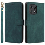 For Motorola Edge 50s Pro 5G / Edge 50 Pro 5G / Edge 50 5G Case RFID Blocking Leather Flip Magnetic Protect Phone Cover with Wrist Strap