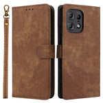 For Motorola Edge 50s Pro 5G / Edge 50 Pro 5G / Edge 50 5G Case RFID Blocking Leather Flip Magnetic Protect Phone Cover with Wrist Strap