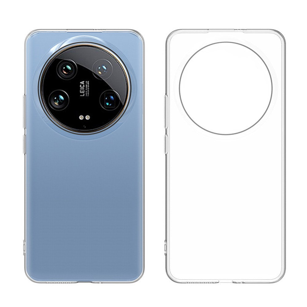 Xiaomi 14 Ultra TPU-mobilskal Ultratunt genomskinligt bakstycke med stort linshål