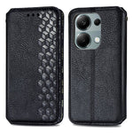 For Xiaomi Redmi Note 13 Pro 4G / Poco M6 Pro 4G PU Leather Case Rhombus Imprint Wallet Stand Phone Cover
