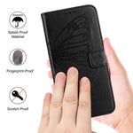 For Samsung Galaxy Z Fold6 5G Wallet Case with Wrist Strap Butterfly Imprint Leather Phone Cover