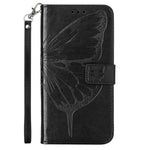 For Samsung Galaxy Z Fold6 5G Wallet Case with Wrist Strap Butterfly Imprint Leather Phone Cover