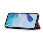 Til Samsung Galaxy Z Fold6 5G-etui med rem, marmoreret mønster, lædertelefoncover, kortholder