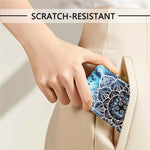 For iPhone 17th / 16th Leather Case with Strap and Card Holder Pattern Printing Phone Stand Cover