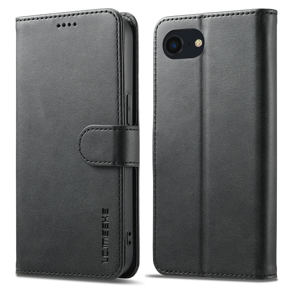 LC.IMEEKE Til iPhone 17e / 16e Cover Kalvetekstur Magnetlås Stativ Telefoncover