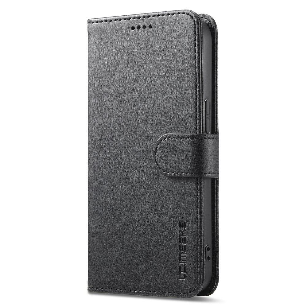 LC.IMEEKE Til iPhone 17e / 16e Cover Kalvetekstur Magnetlås Stativ Telefoncover