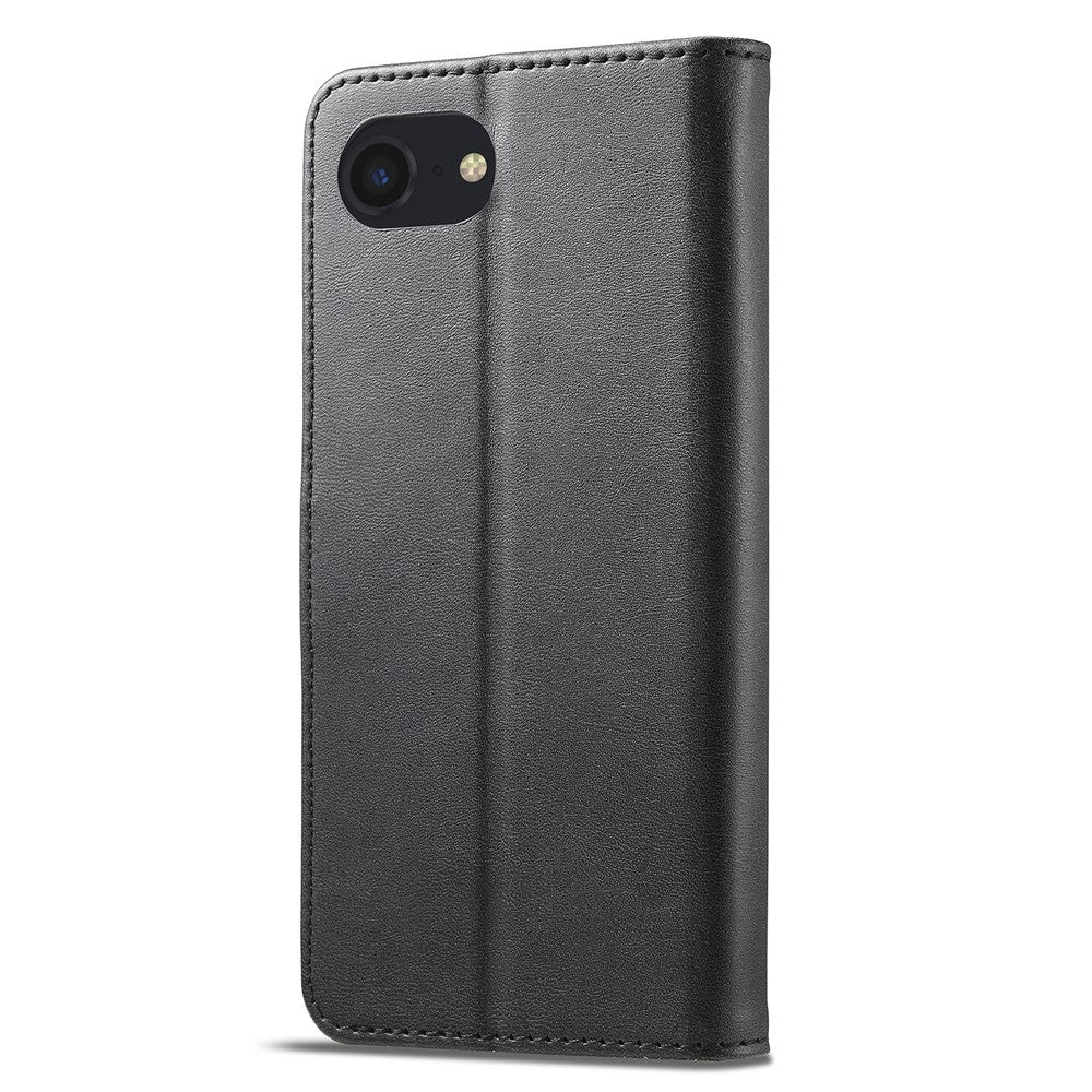 LC.IMEEKE Til iPhone 17e / 16e Cover Kalvetekstur Magnetlås Stativ Telefoncover