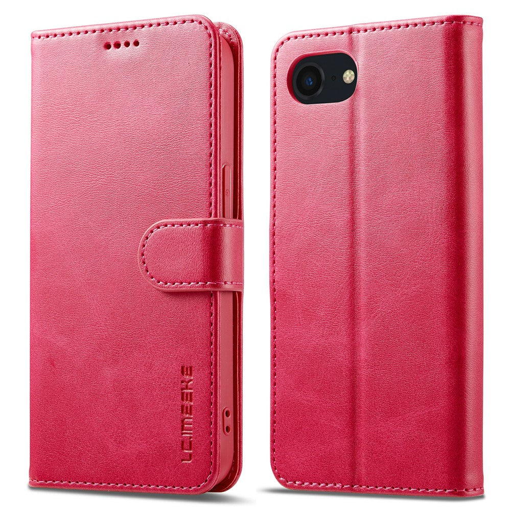 LC.IMEEKE Til iPhone 17e / 16e Cover Kalvetekstur Magnetlås Stativ Telefoncover