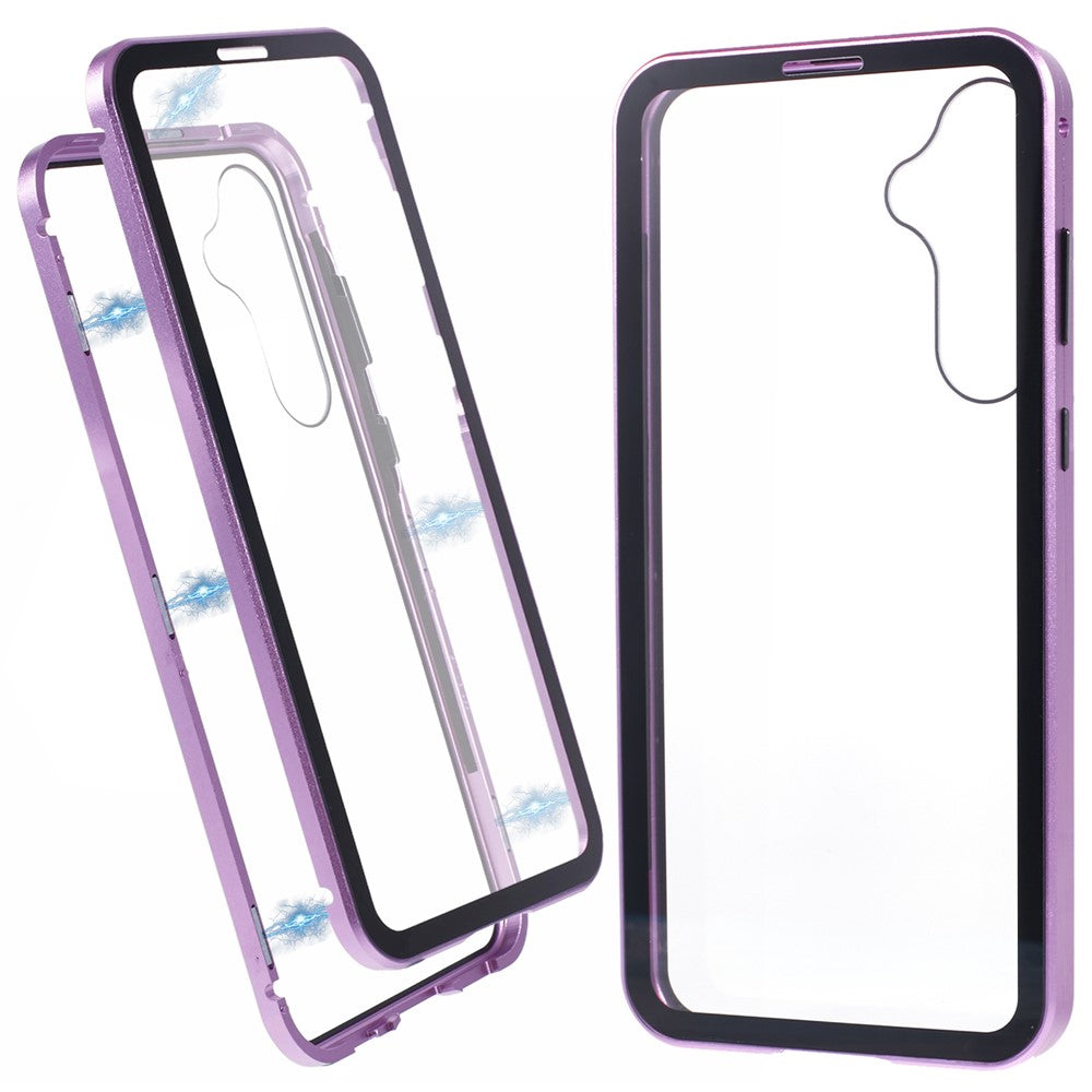 Samsung Galaxy A15 5G Helkroppsskal Magnetiskt Härdat Glas Dubbelsidigt mobilskal