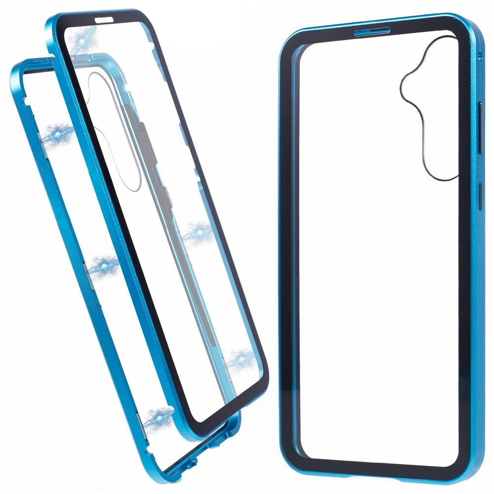 Samsung Galaxy A15 5G Helkroppsskal Magnetiskt Härdat Glas Dubbelsidigt mobilskal