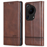 AZNS For Huawei Pura 70 Ultra Case PU Leather Magnetic Closure Shockproof Flip Phone Cover