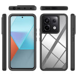 Xiaomi Redmi Note 13 Pro 5G / Poco X6 5G-skal med PET-skärmfilm PC+TPU heltäckande mobilskal