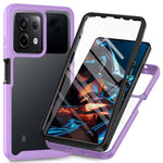 Xiaomi Redmi Note 13 Pro 5G / Poco X6 5G-skal med PET-skärmfilm PC+TPU heltäckande mobilskal
