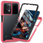 Xiaomi Redmi Note 13 Pro 5G / Poco X6 5G-skal med PET-skärmfilm PC+TPU heltäckande mobilskal