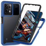 Xiaomi Redmi Note 13 Pro 5G / Poco X6 5G-skal med PET-skärmfilm PC+TPU heltäckande mobilskal