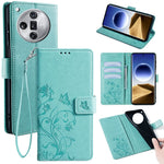 For Oppo Find X7 Ultra Case Butterfly Flower Pattern Phone Leather Cover with Wallet Stand