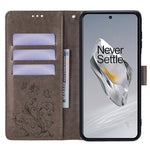 For OnePlus 12 5G Case Butterfly Flower Folding Stand Leather Cover Mobile   Accessories