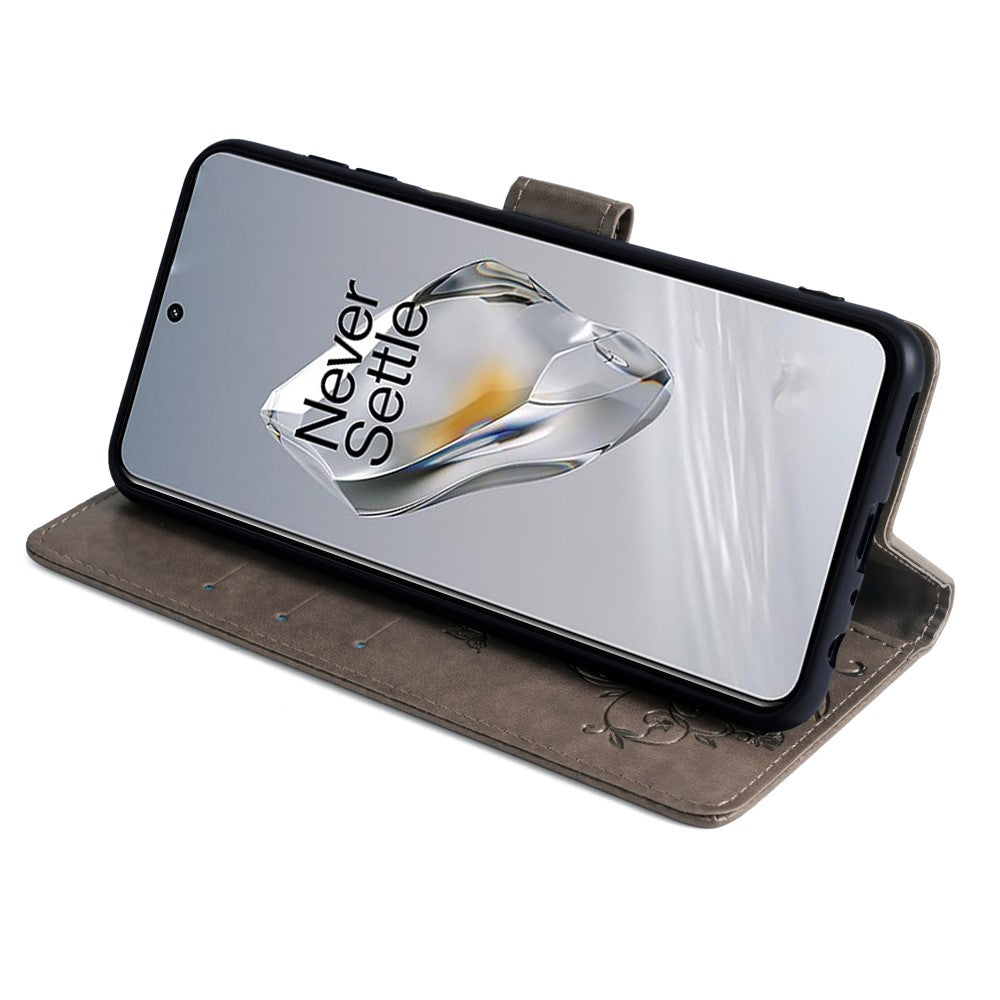 For OnePlus 12 5G Case Butterfly Flower Folding Stand Leather Cover Mobile   Accessories