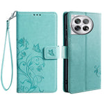 For OnePlus 12 5G Case Butterfly Flower Folding Stand Leather Cover Mobile   Accessories