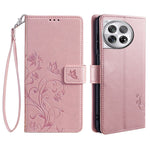 For OnePlus 12 5G Case Butterfly Flower Folding Stand Leather Cover Mobile   Accessories