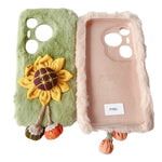 For Huawei Pura 70 Pro / 70 Pro+ Case Sunflower Fur Warm Plush TPU Phone Cover