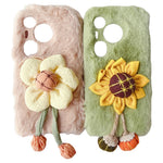 For Huawei Pura 70 Pro / 70 Pro+ Case Sunflower Fur Warm Plush TPU Phone Cover