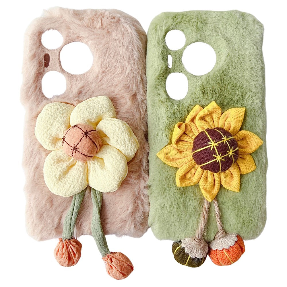 For Huawei Pura 70 Pro / 70 Pro+ Case Sunflower Fur Warm Plush TPU Phone Cover