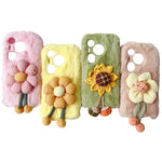 For Huawei Pura 70 Pro / 70 Pro+ Case Sunflower Fur Warm Plush TPU Phone Cover