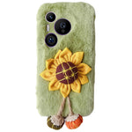 For Huawei Pura 70 Pro / 70 Pro+ Case Sunflower Fur Warm Plush TPU Phone Cover
