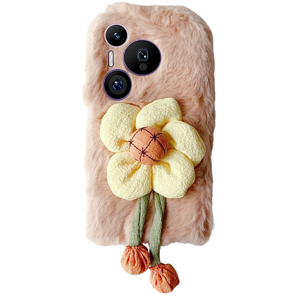 For Huawei Pura 70 Pro / 70 Pro+ Case Sunflower Fur Warm Plush TPU Phone Cover