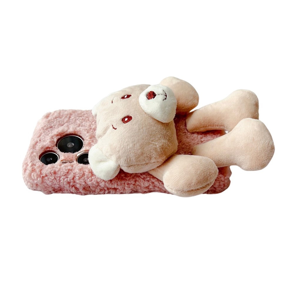 For Huawei Pura 70 Case Plush Bear Soft Fluff TPU Protective Phone Cover
