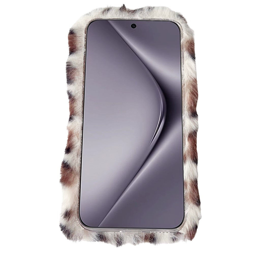 For Huawei Pura 70 Case Leopard Print Plush TPU Phone Cover