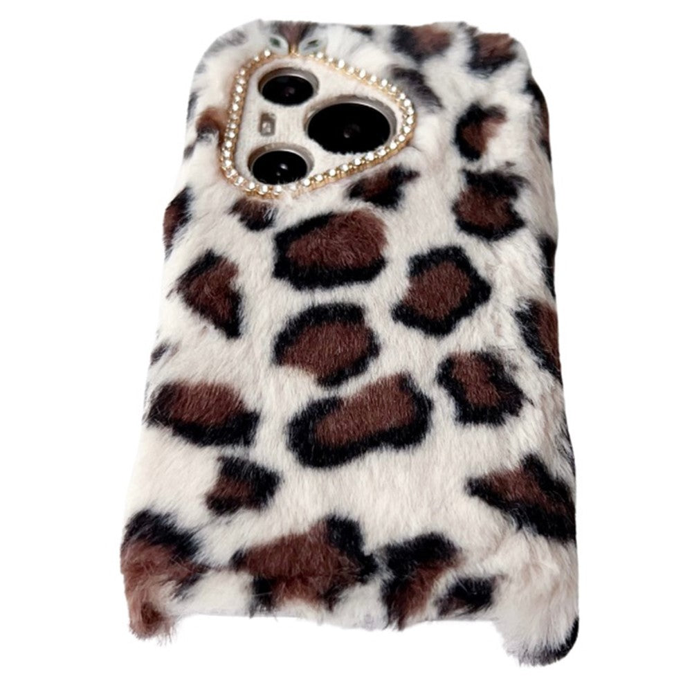 For Huawei Pura 70 Case Leopard Print Plush TPU Phone Cover