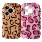 For Huawei Pura 70 Case Leopard Print Plush TPU Phone Cover