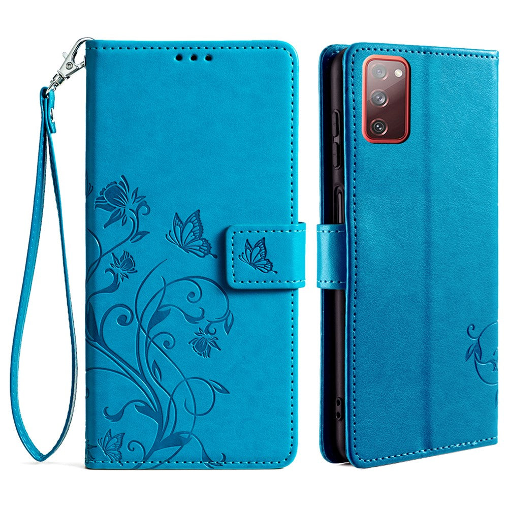 For Samsung Galaxy S20 FE / S20 FE 5G / S20 FE 2022 / S20 Lite Case Butterfly Flower PU Leather Phone Cover Online Shopping